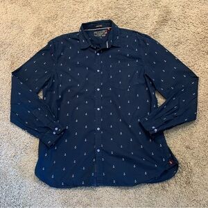 On the Road Anchor Nautical Button Down Shirt XL